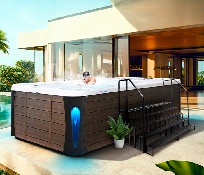 Calspas hot tub being used in a family setting - Oakland