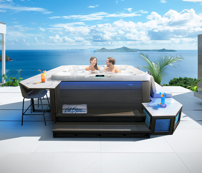 Calspas hot tub being used in a family setting - Oakland